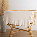 שמיכה לתינוק סריגה כפולה מלמלה - לבן