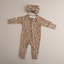 סט מנומר לתינוק- אוברול סרט לראש ושמיכה